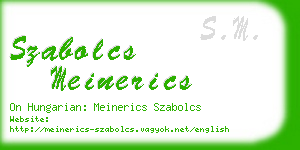 szabolcs meinerics business card